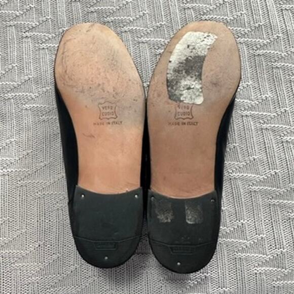 Vintage Sergio Aloy black Italian leather tassel loafers size 10.5 main image 4